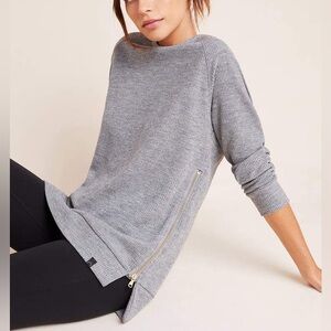 Varley Gray Sweatshirt with Gold Zipper